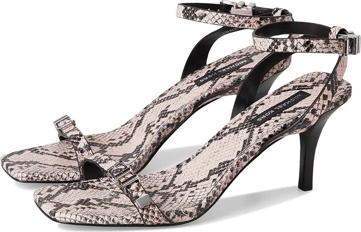 MICHAEL Michael Kors Darrington Stiletto Women's Sandals Smokey Rose : 6.5 M, Leather/Rubber