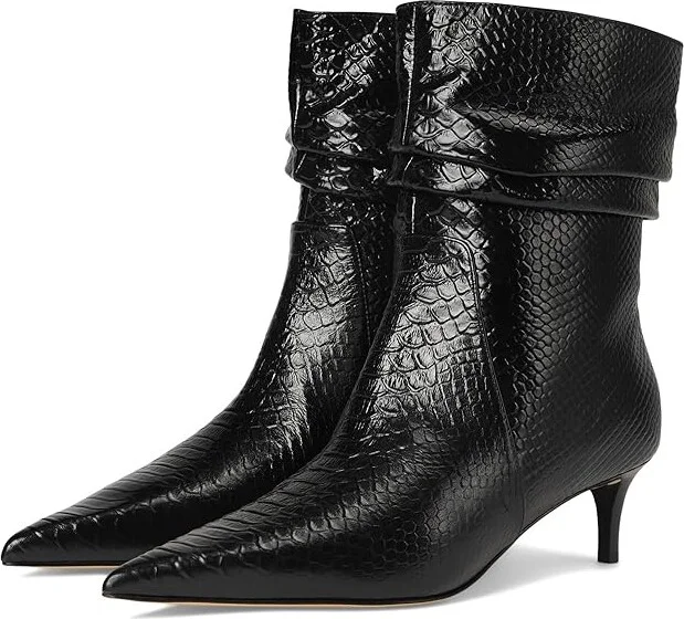 MICHAEL Michael Kors Dawn Heeled Bootie Women's Boots Black : 6.5 M, Suede