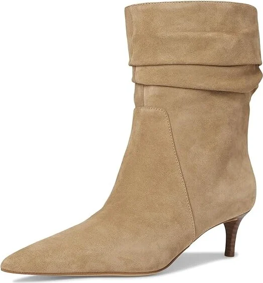 MICHAEL Michael Kors Dawn Heeled Bootie Women's Boots Camel : 10 M, Suede - Image 5