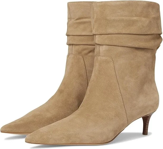 MICHAEL Michael Kors Dawn Heeled Bootie Women's Boots Camel : 10 M, Suede