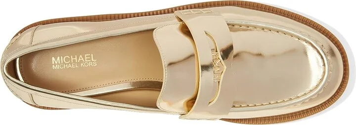 MICHAEL Michael Kors Eden Loafer Women's Shoes Pale Gold : 7.5 M, Leather - Image 2