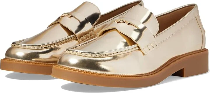 MICHAEL Michael Kors Eden Loafer Women's Shoes Pale Gold : 7.5 M, Leather