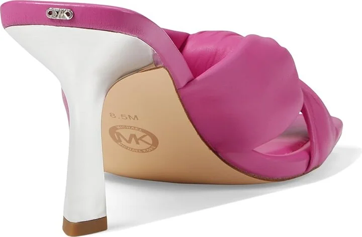 MICHAEL Michael Kors Elena Heeled Sandal Women's Sandals Cerise : 6 M, Leather - Image 4