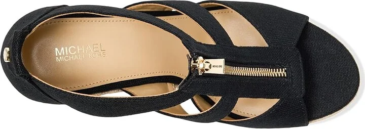 MICHAEL Michael Kors Etta Wedge Women's Wedge Shoes Black : 10 M - Image 2