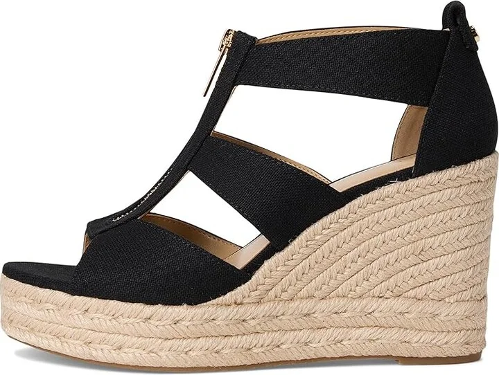 MICHAEL Michael Kors Etta Wedge Women's Wedge Shoes Black : 10 M - Image 6