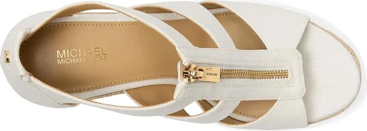 MICHAEL Michael Kors Etta Wedge Women's Wedge Shoes Optic White : 11 M - Image 2