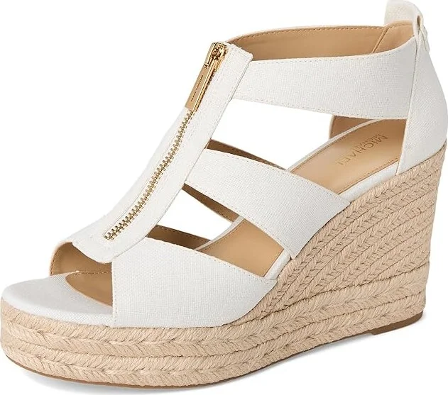 MICHAEL Michael Kors Etta Wedge Women's Wedge Shoes Optic White : 11 M - Image 5