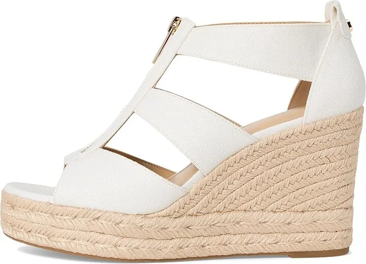 MICHAEL Michael Kors Etta Wedge Women's Wedge Shoes Optic White : 11 M - Image 6