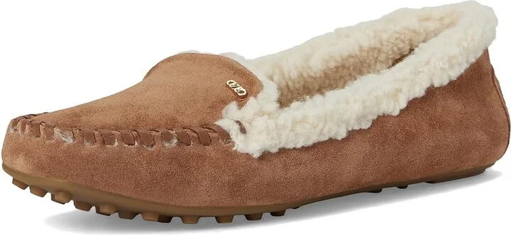 MICHAEL Michael Kors Eve Moc Women's Flat Shoes Luggage : 8.5 M, Leather/Rubber - Image 5
