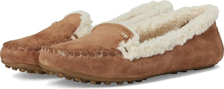 MICHAEL Michael Kors Eve Moc Women's Flat Shoes Luggage : 8.5 M, Leather/Rubber