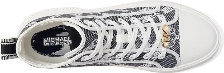 MICHAEL Michael Kors Evy High Top Women's Shoes Black/Optic White : 7.5 M, Synthetic - Image 2