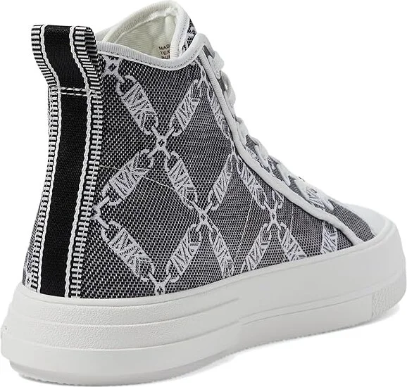 MICHAEL Michael Kors Evy High Top Women's Shoes Black/Optic White : 7.5 M, Synthetic - Image 4