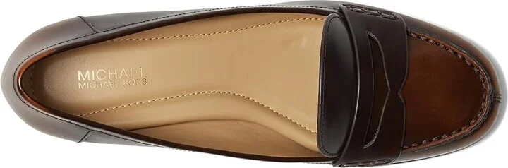 MICHAEL Michael Kors Frances Flex Pump High Women's Heels Luggage 1 : 7 M, Leather/Rubber - Image 2