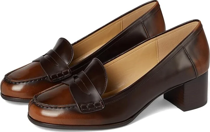 MICHAEL Michael Kors Frances Flex Pump High Women's Heels Luggage 1 : 7 M, Leather/Rubber