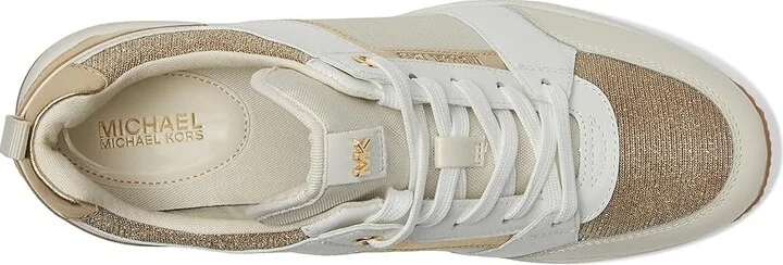 MICHAEL Michael Kors Georgie Trainer Women's Lace up casual Shoes Pale Gold : 10 M, Leather - Image 2
