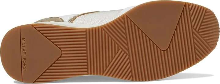 MICHAEL Michael Kors Georgie Trainer Women's Lace up casual Shoes Pale Gold : 10 M, Leather - Image 3