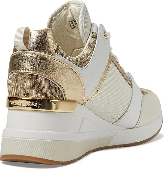 MICHAEL Michael Kors Georgie Trainer Women's Lace up casual Shoes Pale Gold : 10 M, Leather - Image 4