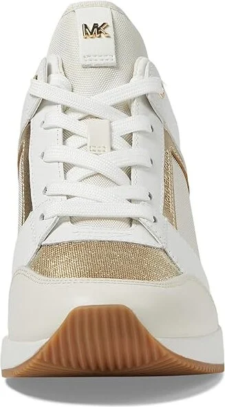 MICHAEL Michael Kors Georgie Trainer Women's Lace up casual Shoes Pale Gold : 10 M, Leather - Image 5