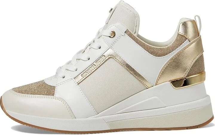 MICHAEL Michael Kors Georgie Trainer Women's Lace up casual Shoes Pale Gold : 10 M, Leather - Image 6