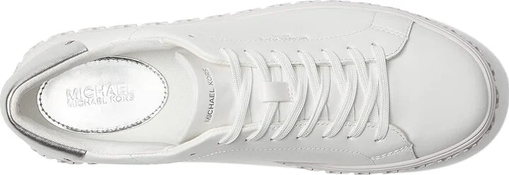 MICHAEL Michael Kors Grove Lace-Up Women's Shoes Optic White : 6 M, Textile - Image 2