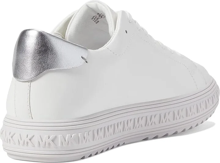 MICHAEL Michael Kors Grove Lace-Up Women's Shoes Optic White : 6 M, Textile - Image 4