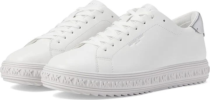 MICHAEL Michael Kors Grove Lace-Up Women's Shoes Optic White : 6 M, Textile
