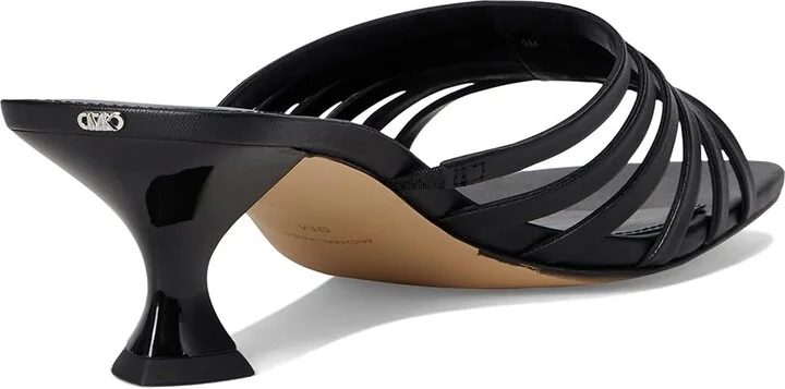 MICHAEL Michael Kors Haisley Kitten Sandals Women's Sandals Black : 9 M, Leather - Image 4