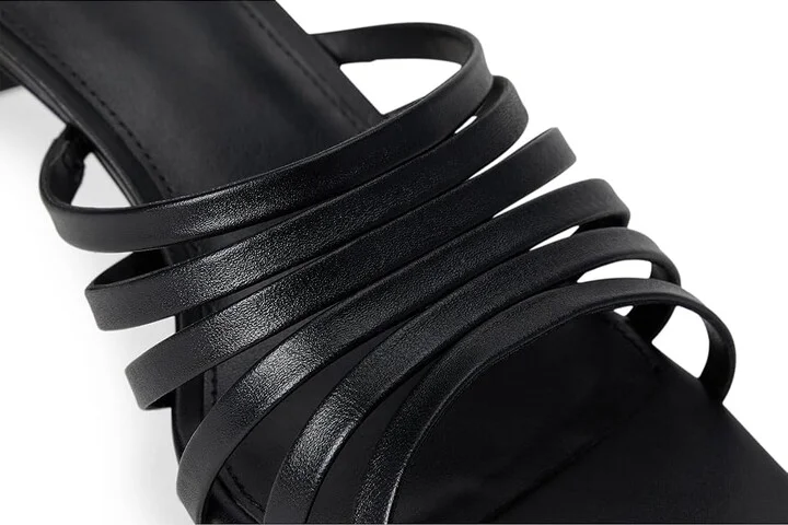 MICHAEL Michael Kors Haisley Kitten Sandals Women's Sandals Black : 9 M, Leather - Image 7