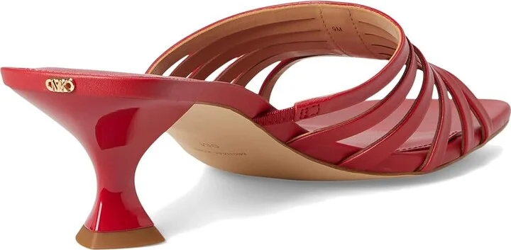 MICHAEL Michael Kors Haisley Kitten Sandals Women's Sandals Crimson : 10 M, Leather - Image 4
