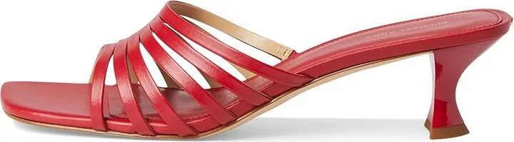 MICHAEL Michael Kors Haisley Kitten Sandals Women's Sandals Crimson : 10 M, Leather - Image 6