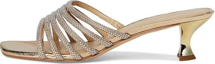MICHAEL Michael Kors Haisley Kitten Sandals Women's Sandals Pale Gold : 8.5 M, Leather - Image 6