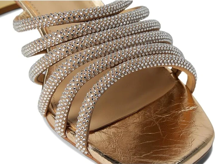 MICHAEL Michael Kors Haisley Kitten Sandals Women's Sandals Pale Gold : 8.5 M, Leather - Image 7