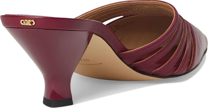 MICHAEL Michael Kors Haisley Mule Pumps Women's Shoes Mulberry : 8.5 M, Leather - Image 4