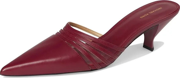 MICHAEL Michael Kors Haisley Mule Pumps Women's Shoes Mulberry : 8.5 M, Leather - Image 5