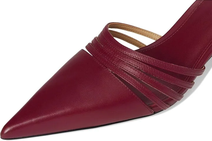 MICHAEL Michael Kors Haisley Mule Pumps Women's Shoes Mulberry : 8.5 M, Leather - Image 7