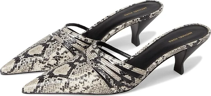 MICHAEL Michael Kors Haisley Mule Pumps Women's Shoes Natural : 7.5 M, Leather
