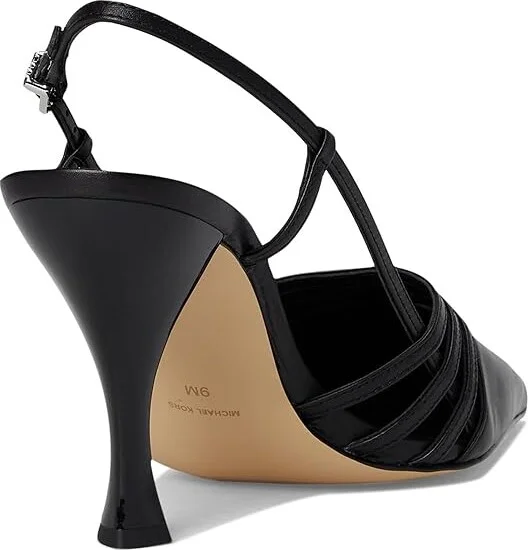 MICHAEL Michael Kors Haisley Sling Pumps Women's Shoes Black : 6 M, Leather - Image 4