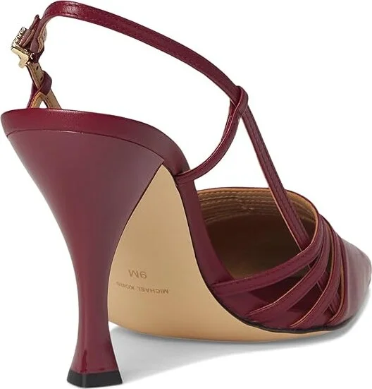 MICHAEL Michael Kors Haisley Sling Pumps Women's Shoes Mulberry : 7 M, Leather - Image 4