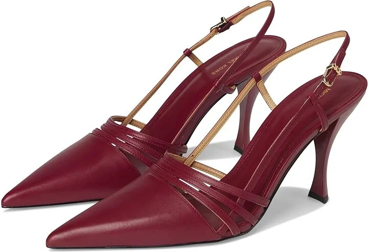 MICHAEL Michael Kors Haisley Sling Pumps Women's Shoes Mulberry : 7 M, Leather
