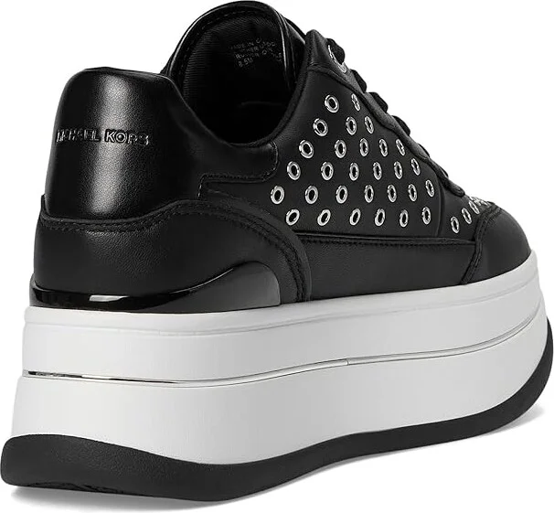 MICHAEL Michael Kors Hayes Lace Up Women's Shoes Black 2 : 9.5 M, Synthetic - Image 4