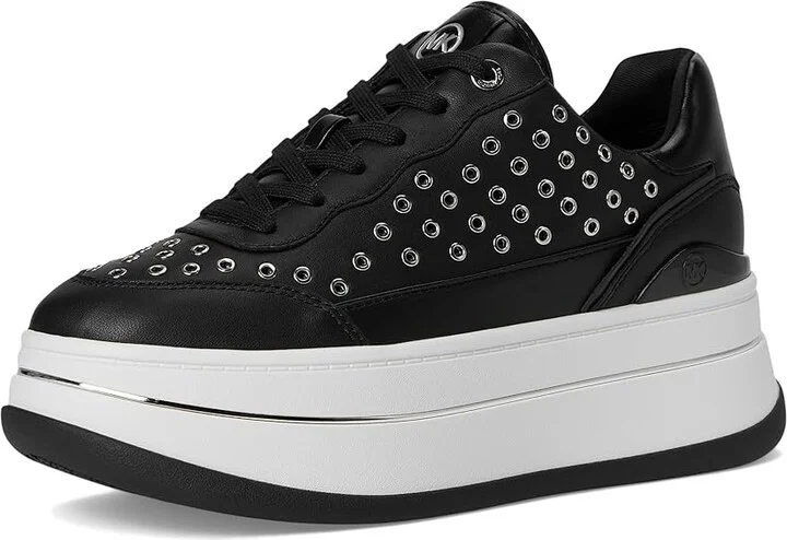 MICHAEL Michael Kors Hayes Lace Up Women's Shoes Black 2 : 9.5 M, Synthetic - Image 5