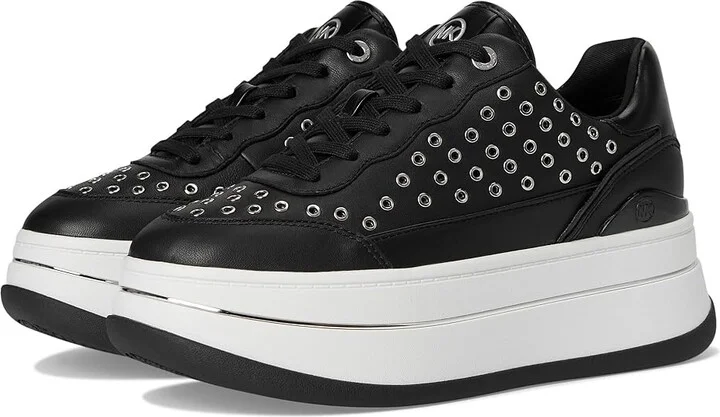 MICHAEL Michael Kors Hayes Lace Up Women's Shoes Black 2 : 9.5 M, Synthetic