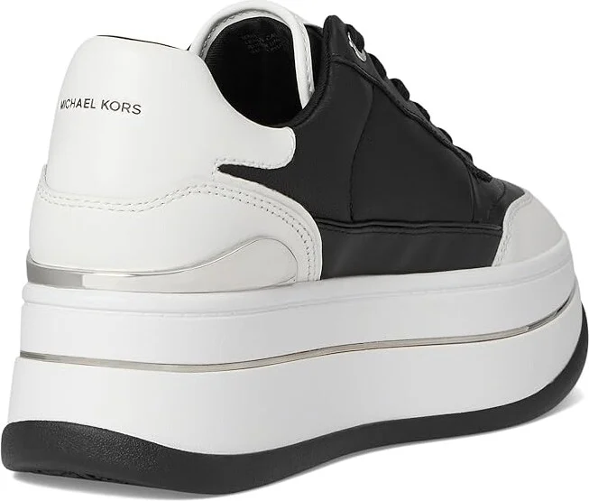 MICHAEL Michael Kors Hayes Lace Up Women's Shoes Black/Opticwhite : 10 M, Rubber/Synthetic - Image 4