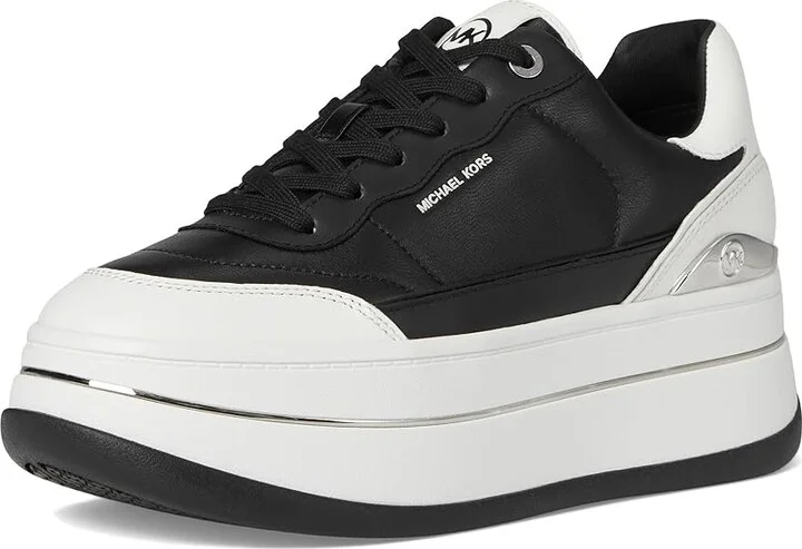 MICHAEL Michael Kors Hayes Lace Up Women's Shoes Black/Opticwhite : 10 M, Rubber/Synthetic - Image 5