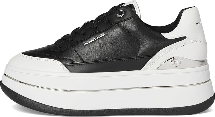 MICHAEL Michael Kors Hayes Lace Up Women's Shoes Black/Opticwhite : 10 M, Rubber/Synthetic - Image 6