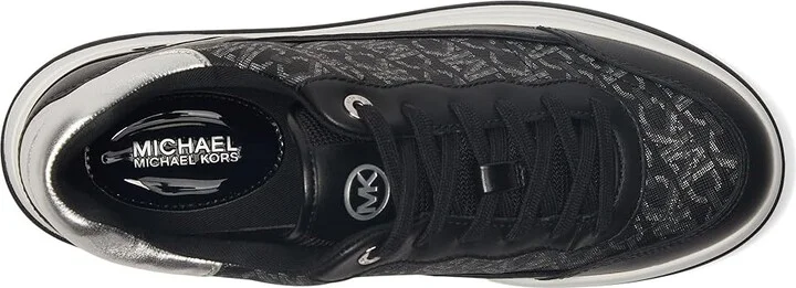 MICHAEL Michael Kors Hayes Lace Up Women's Shoes Black/Silver : 10 M, Synthetic - Image 2