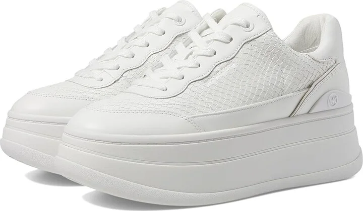 MICHAEL Michael Kors Hayes Lace-Up Women's Shoes Optic White : 9.5 M, Leather