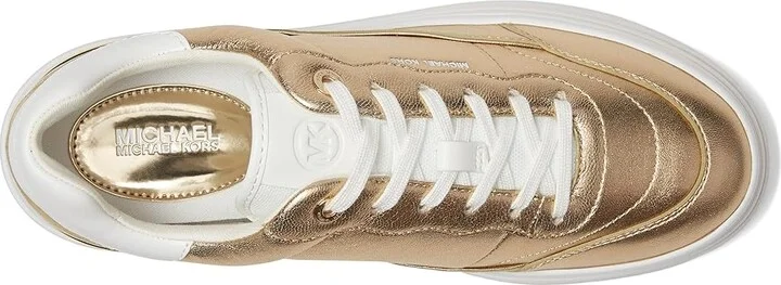 MICHAEL Michael Kors Hayes Lace Up Women's Shoes Pale Gold : 10 M, Synthetic - Image 2
