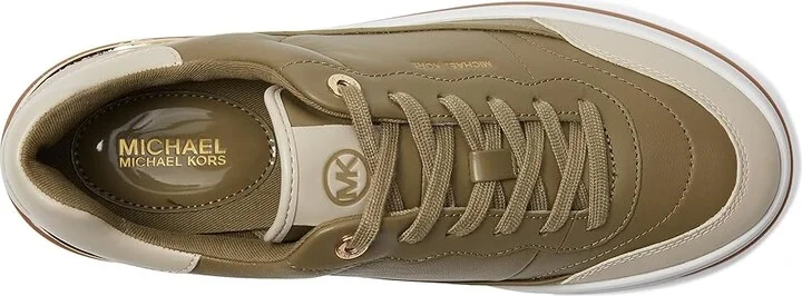 MICHAEL Michael Kors Hayes Lace Up Women's Shoes Safari Green : 8.5 M, Synthetic - Image 2