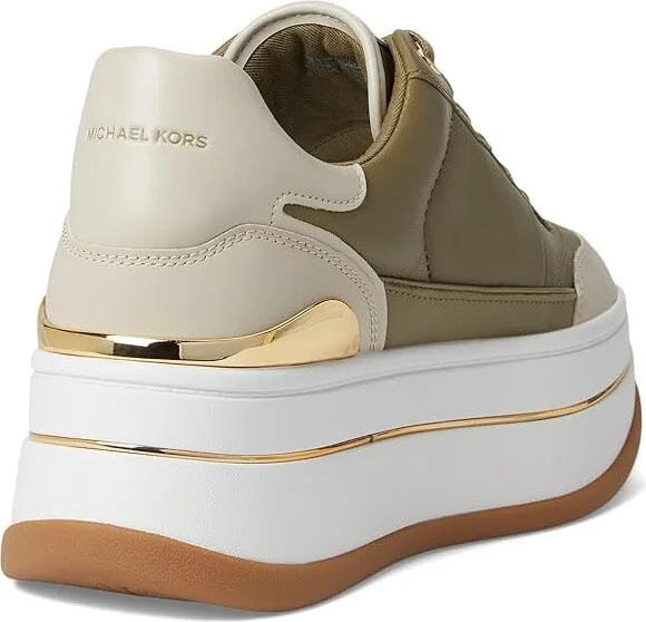 MICHAEL Michael Kors Hayes Lace Up Women's Shoes Safari Green : 8.5 M, Synthetic - Image 4